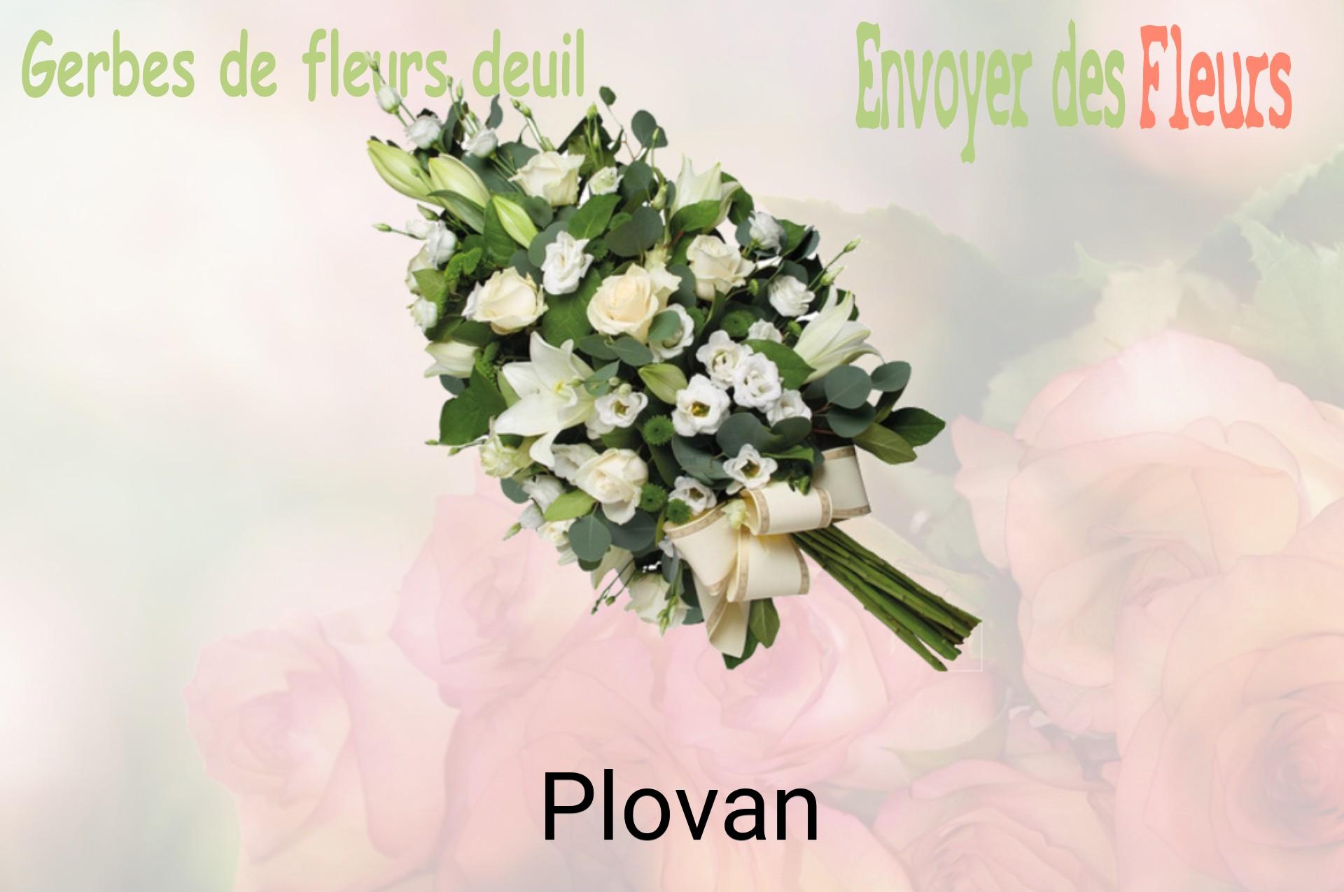 Gerbe de fleurs de deuil livrée à Plovan